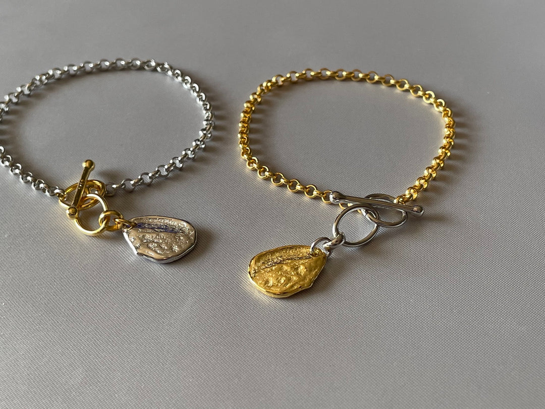 SILVER925 GOLD MIX BRACELET/シルバー/ブレスレット mix bracelet【silver925】B11 – Bellissima